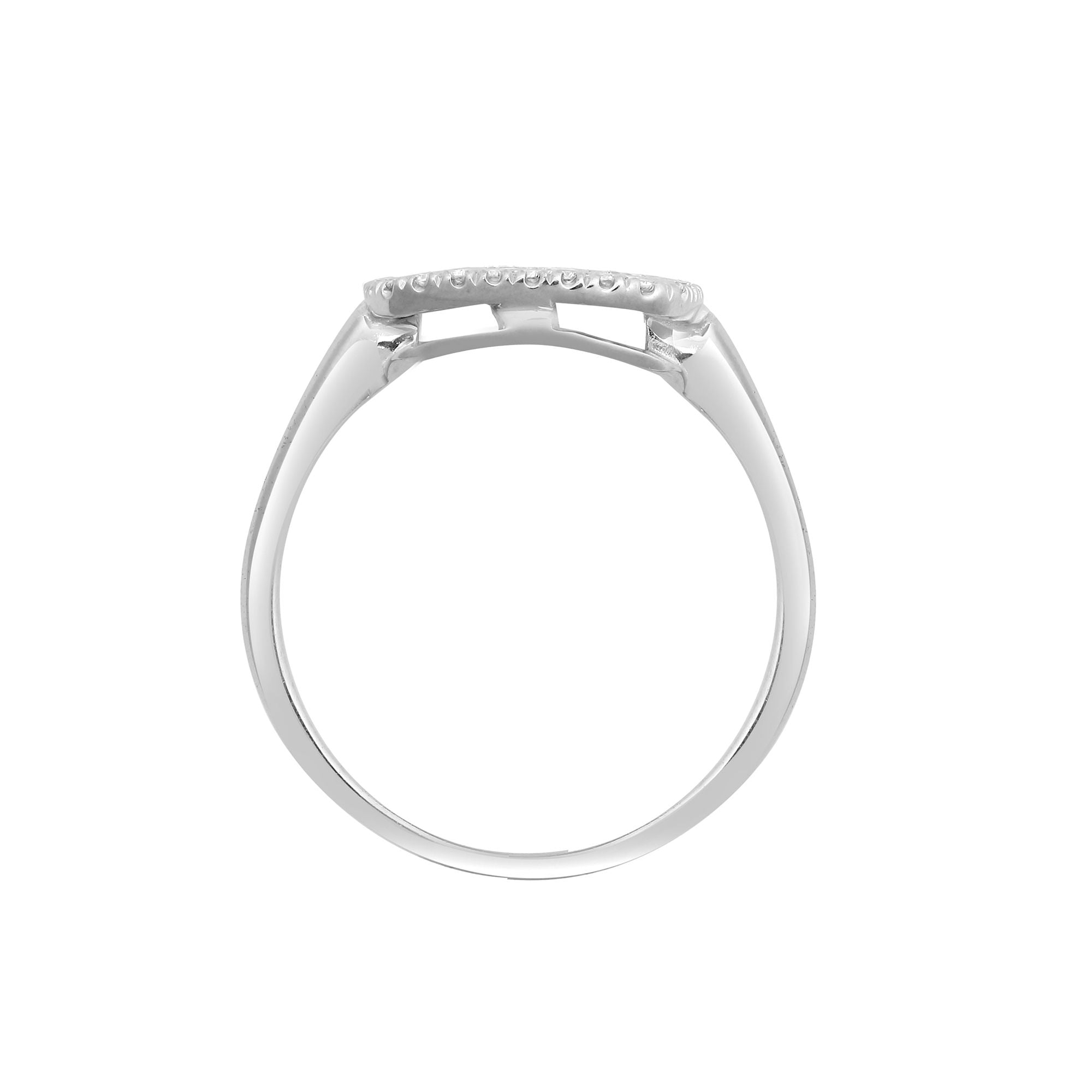 18R850 | 18ct White 0.55ct Natural Diamond Cluster Cushion Shape Ring