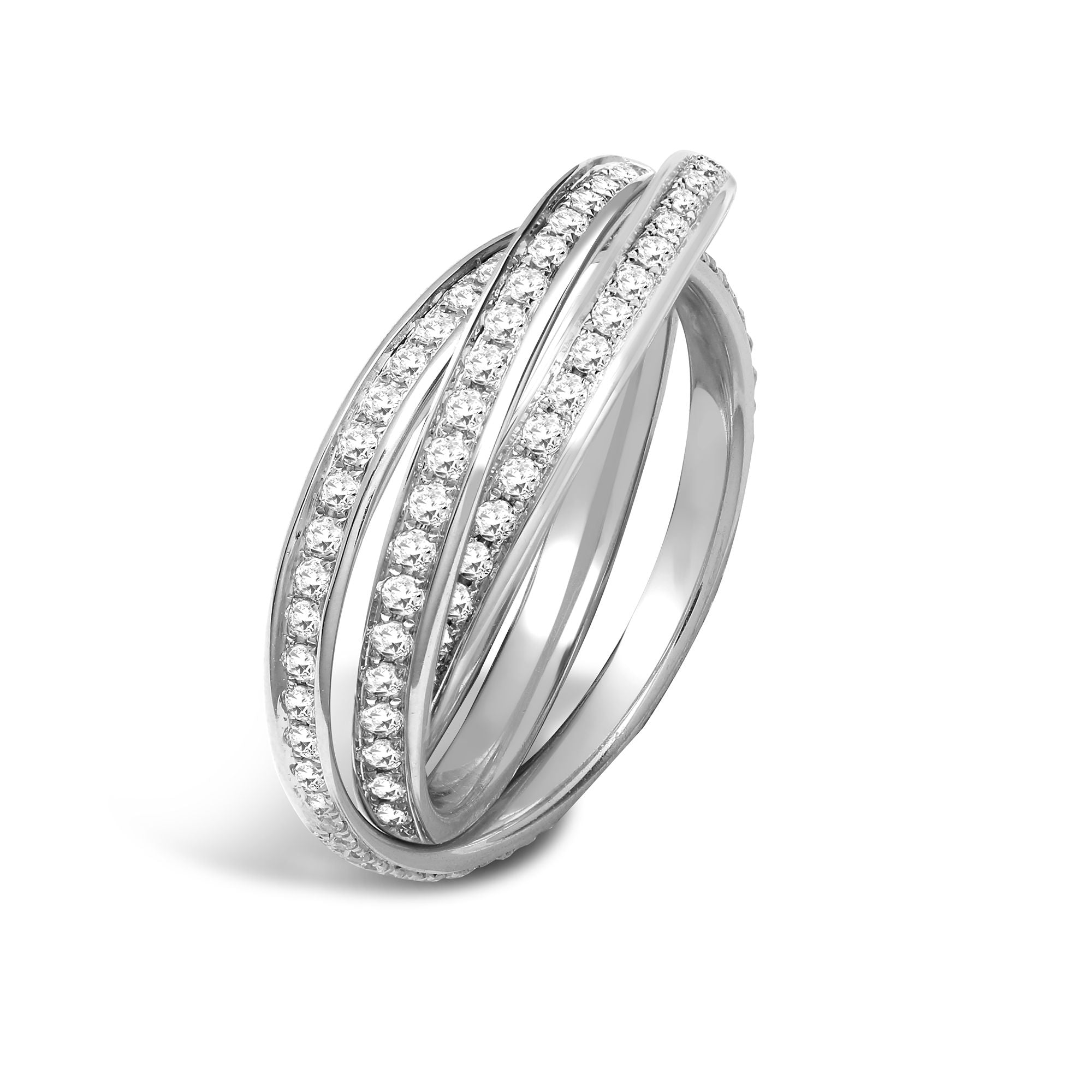18R868 | 18ct White 0.82ct 2mm RWR Full Set