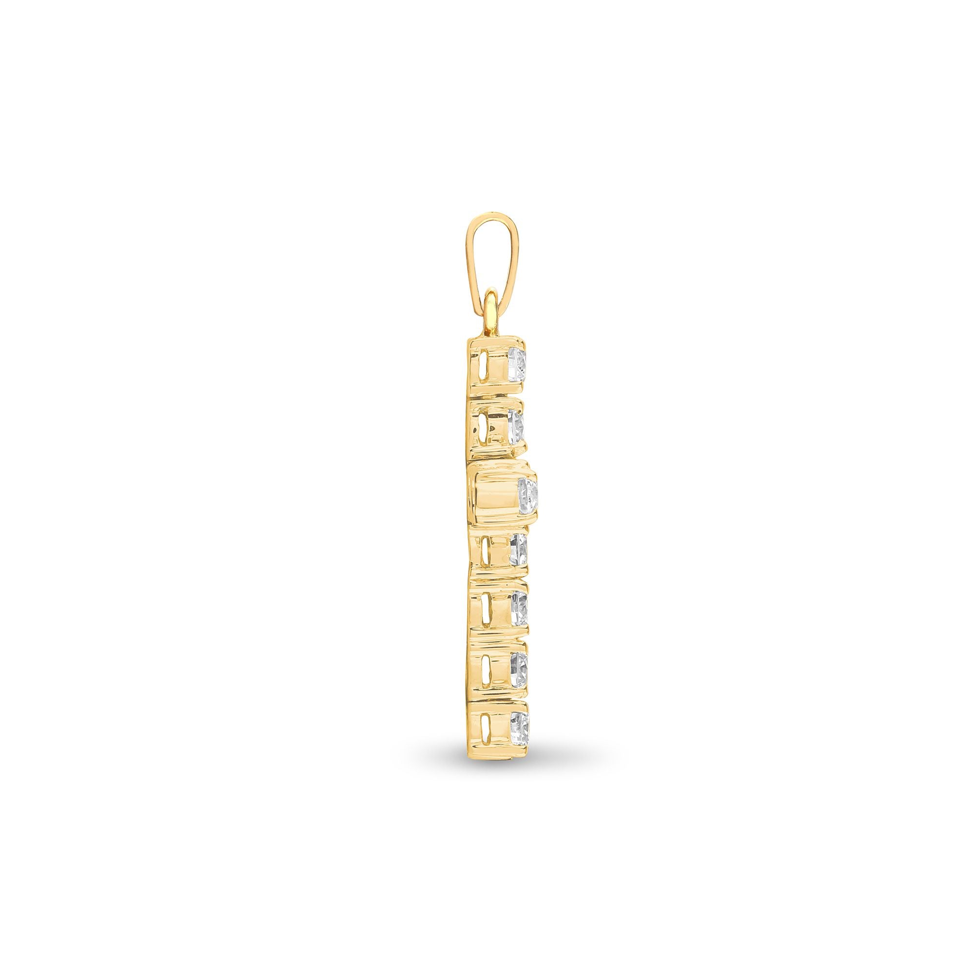 18X023 | 18ct Yellow Gold Natural Diamond Cross