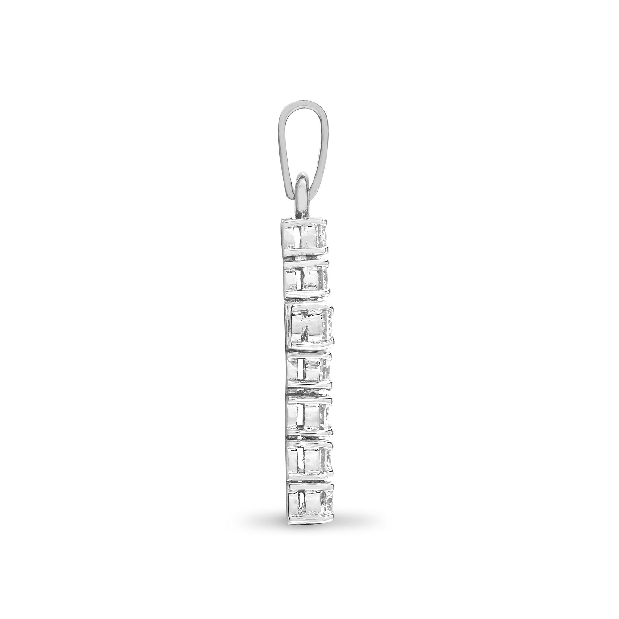 18X098 | 18ct White Gold Natural Diamond Cross
