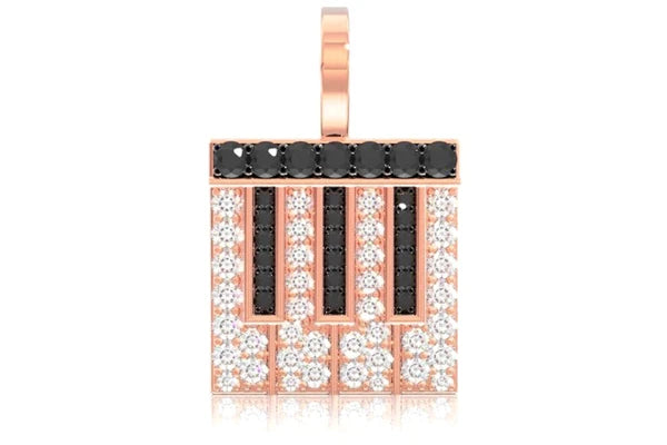 Erkals Jewellers Piano Keys Diamond Pendant 18K Gold 0.75ctw