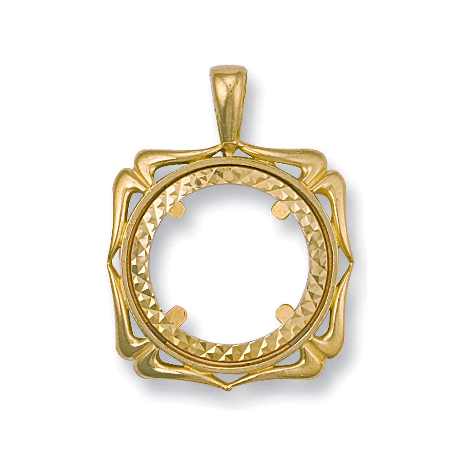 Y/G (Half) Fancy Sovereign Pendant