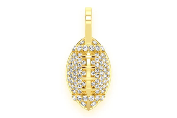 Erkals Jewellers American Football Pendant 18K Gold Diamond 0.40ctw