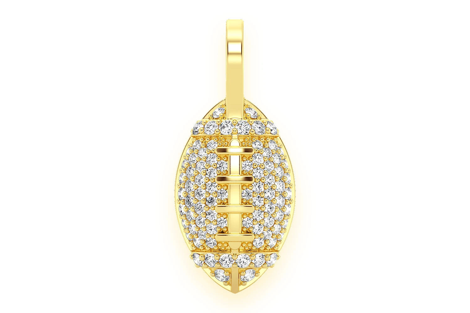 Erkals Jewellers American Football Pendant 18K Gold Diamond 0.40ctw