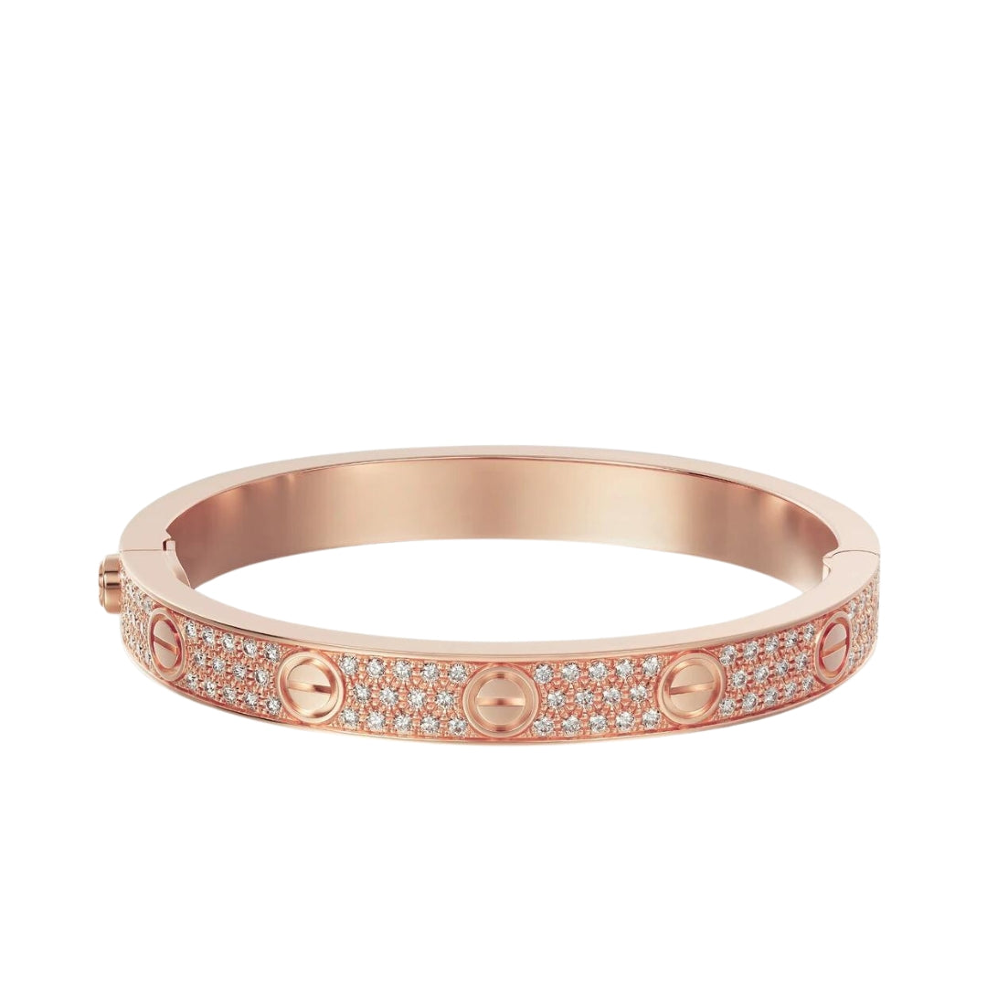 Cartier Love Bracelet Diamond-Paved 18K Rose Gold