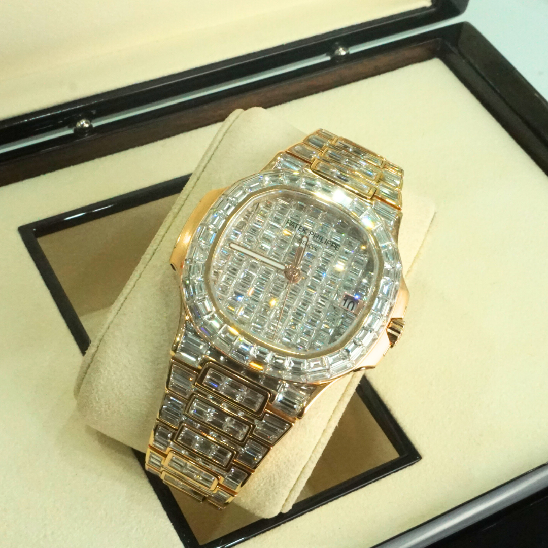 Patek Philippe Nautilus 5711-1R Diamond Baguette 18K Rose Gold