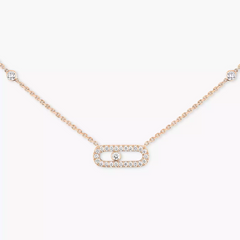 Move Uno Pavé Diamond Necklace 18ct Gold