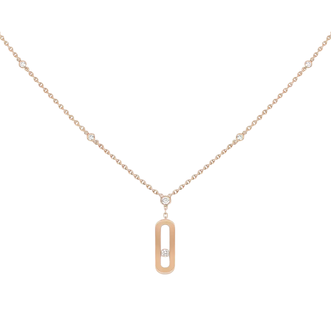 Move Uno Long Necklace 18ct Gold
