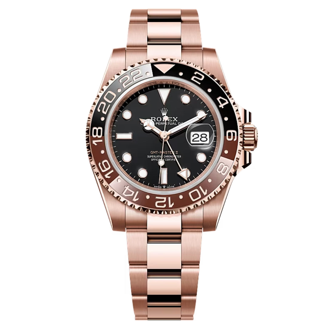 Rolex GMT-Master II 126715CHNR Rootbeer Full Rose Black Dial 2023