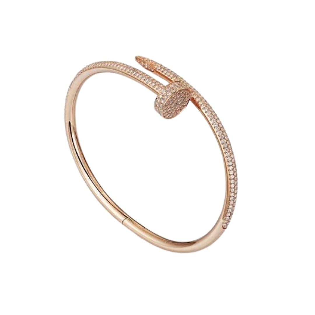 Cartier Juste Un Clou Bracelet Diamond-Paved 18K Rose Gold