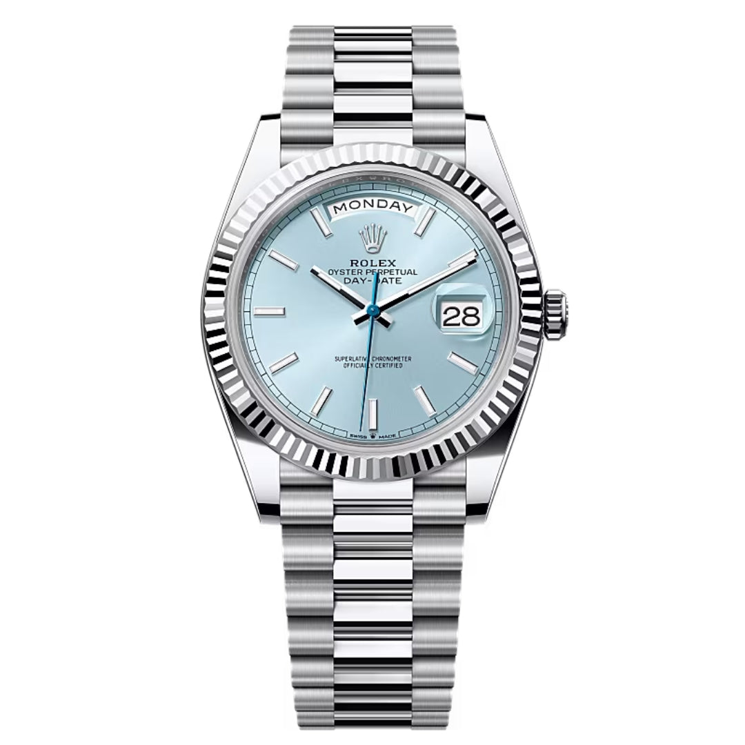 Rolex Day-Date 40 228236 Ice Blue Baton Dial 2023