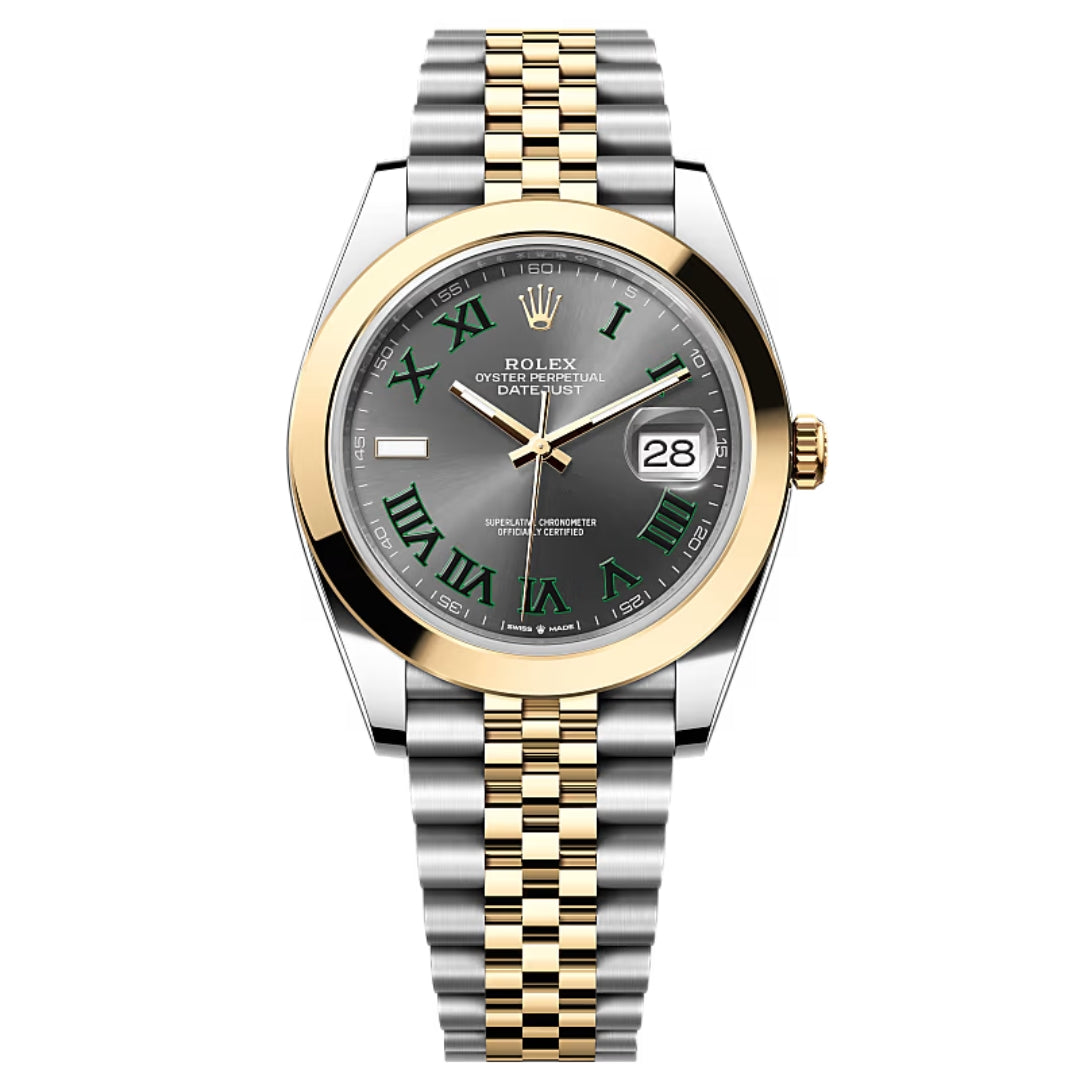 Rolex Datejust 41 126303 Wimbledon Dial Smooth Bezel Jubilee 2023