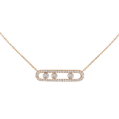Move Pavé Diamond Necklace 18ct Gold