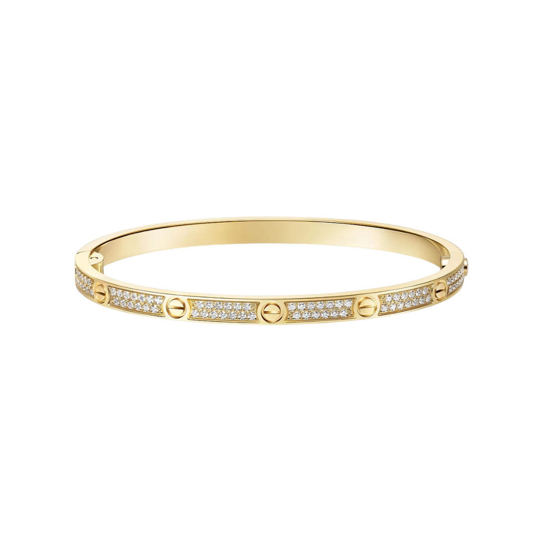 Cartier Small Love Bracelet Full Paved Diamonds 18ct Gold