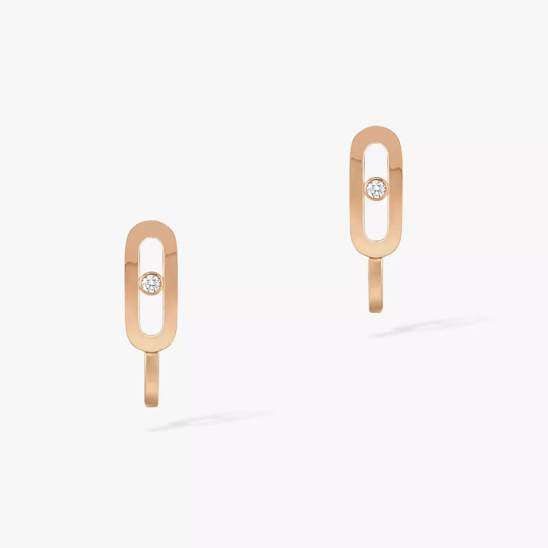 Move Uno Mini Hoops Diamond Earrings 18ct Gold