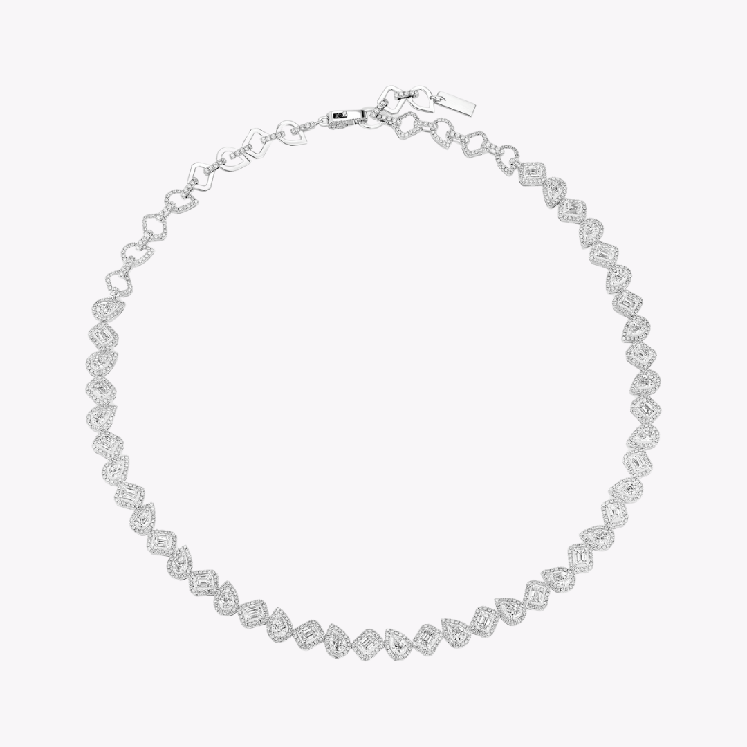 My Twin Rivière Necklace 18ct Gold