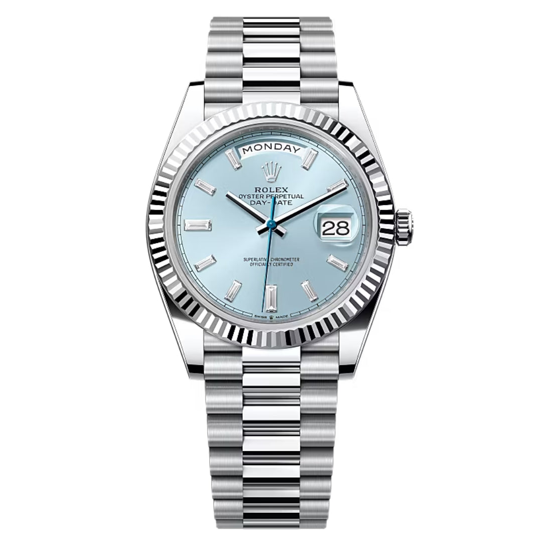 Rolex Day-Date 40 228236 Ice Blue Baguette Diamond Dial 2023