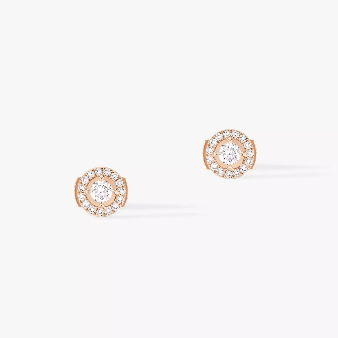 Joy Round Diamond Earrings 18ct Gold