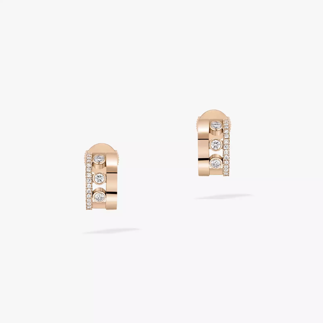 Move Romane Mini Hoops Diamond Earrings 18ct Gold