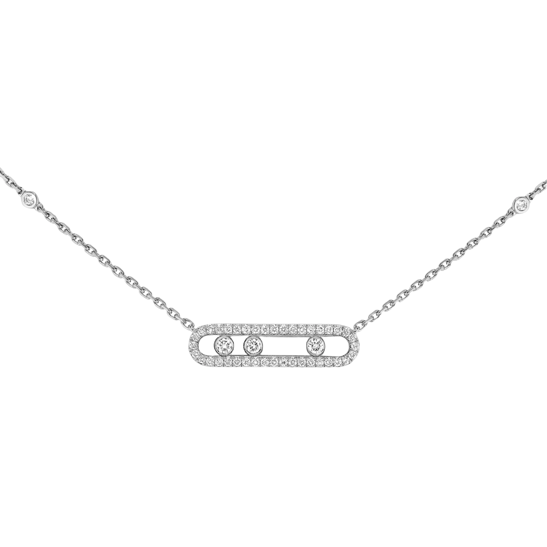 Baby Move Pavé Diamond Necklace 18ct Gold