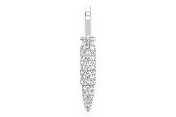 Erkals Jewellers Bullet Pendant 18K Gold Diamond 0.65ctw