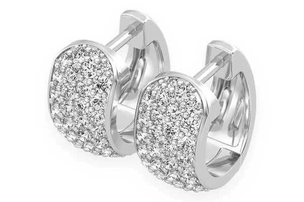 Erkals Jewellers Wide Huggie Hoop Earrings 18K Gold 1.00ctw