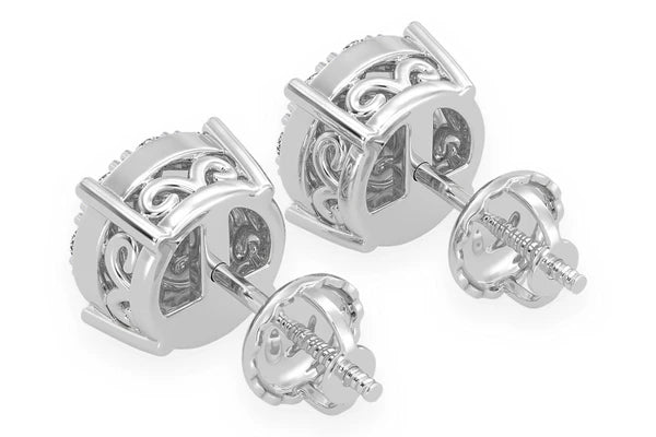 Erkals Jewellers Mosaic Stud Earrings 18K Gold 0.75ctw