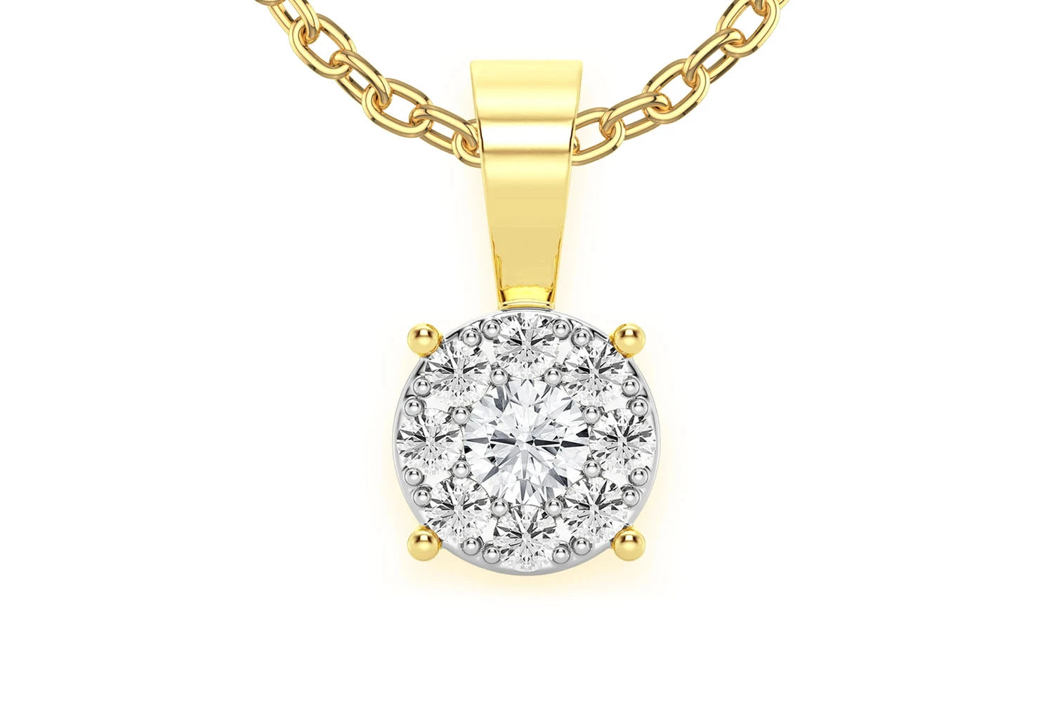 Erkals Jewellers Mosaic Pendant 18K Gold Diamond 0.25ctw