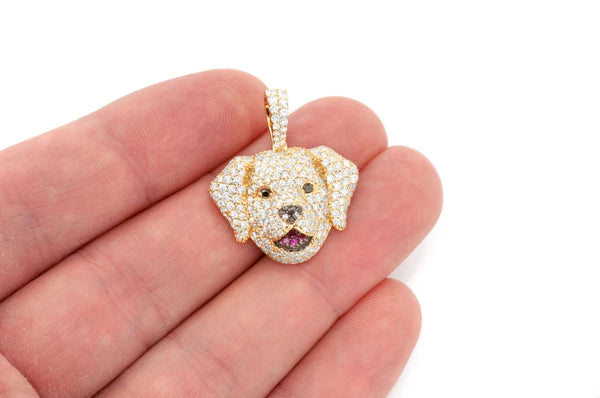 Erkals Jewellers Labrador Retriever Pendant 18K Gold Diamond 2.50ctw