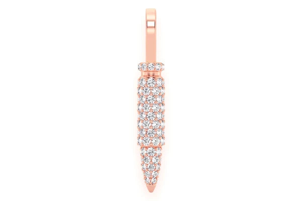 Erkals Jewellers Bullet Pendant 18K Gold Diamond 0.65ctw