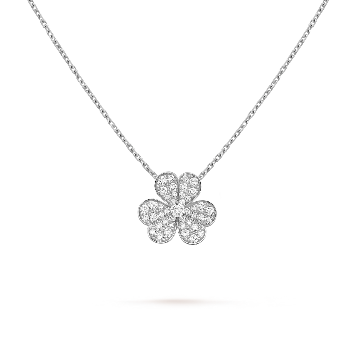 Van Cleef & Arpels Frivole Diamond Small Pendant 18K White Gold