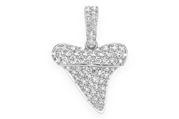 Erkals Jewellers Single Shark Tooth Pendant 18K Gold Diamond 0.60ctw