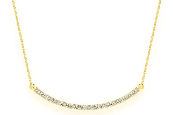 Erkals Jewellers Curved Bar Pendant 18K Gold Diamond 0.20ctw