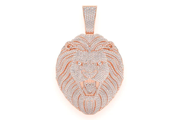 Erkals Jewellers Walking Lion Pendant 18K Gold Diamond 15.00ctw