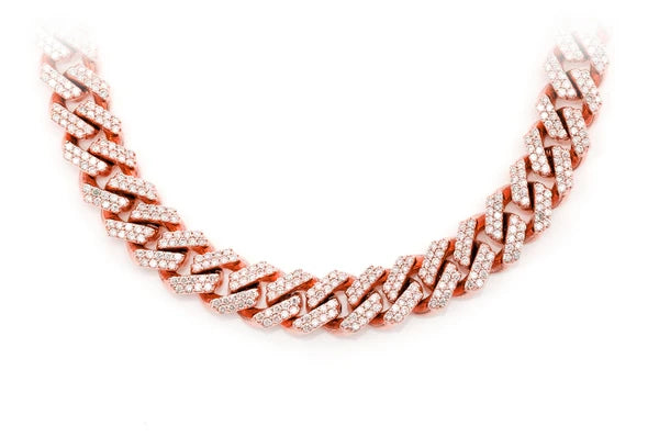 Erkals Jewellers 9mm Raised Miami Cuban Diamond Necklace 18K Gold 13.00ctw