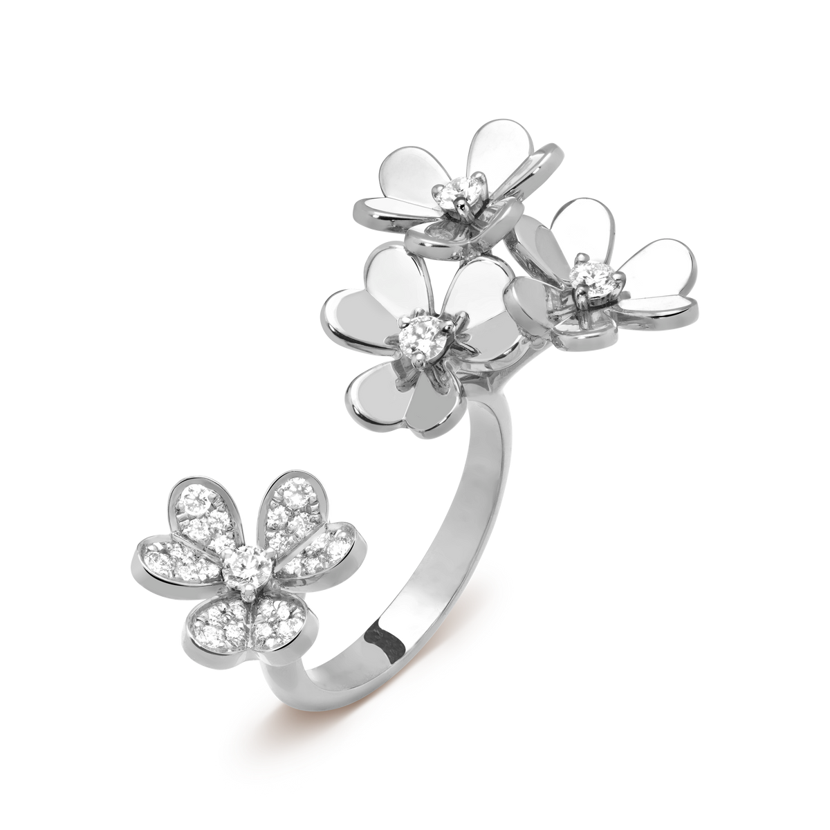 Van Cleef & Arpels Frivole 0.37 Ct Diamond Between the Finger Ring 18K White Gold