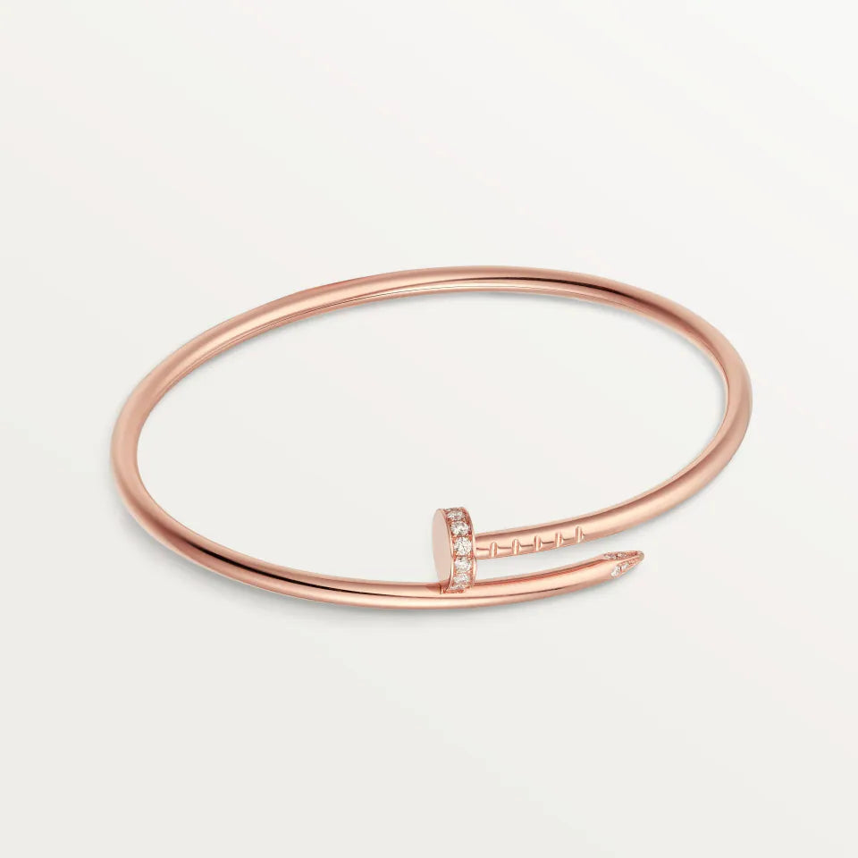 Cartier Juste un Clou Bracelet Small Model Diamonds 18K Rose Gold