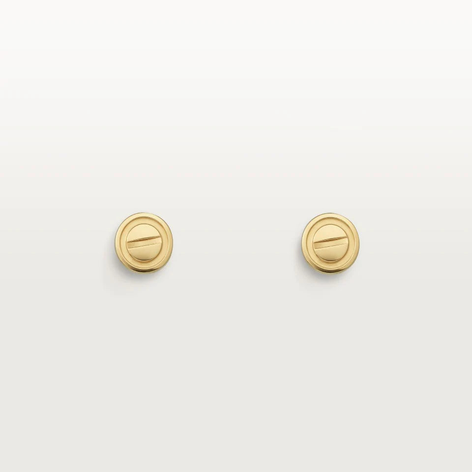 Cartier Love Stud Earrings 18K Yellow Gold