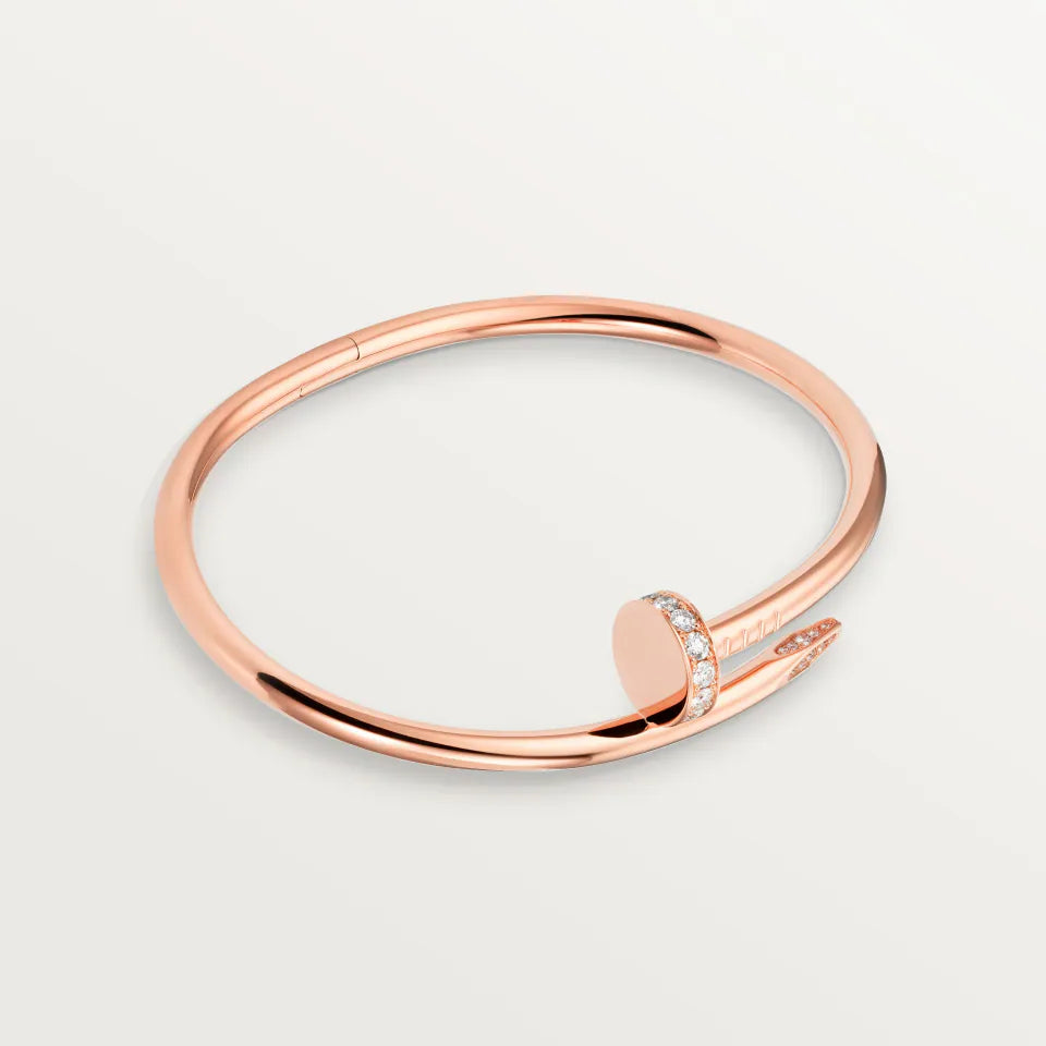 Cartier Juste un Clou Bracelet Classic Model Diamonds 18K Rose Gold