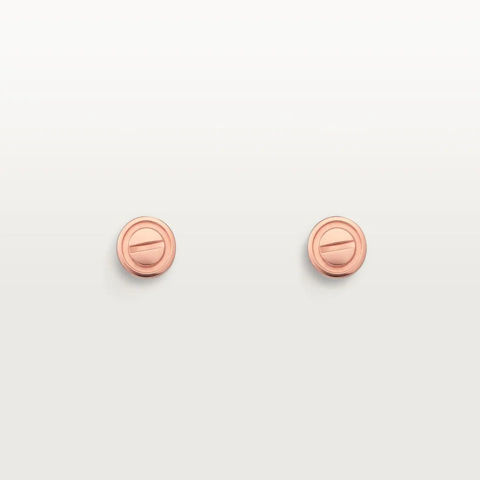 Cartier Love Stud Earrings 18K Rose Gold