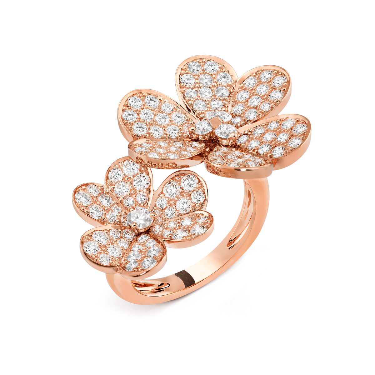 Van Cleef & Arpels Frivole 2.13 Ct Diamond Between the Finger Ring 18K Rose Gold