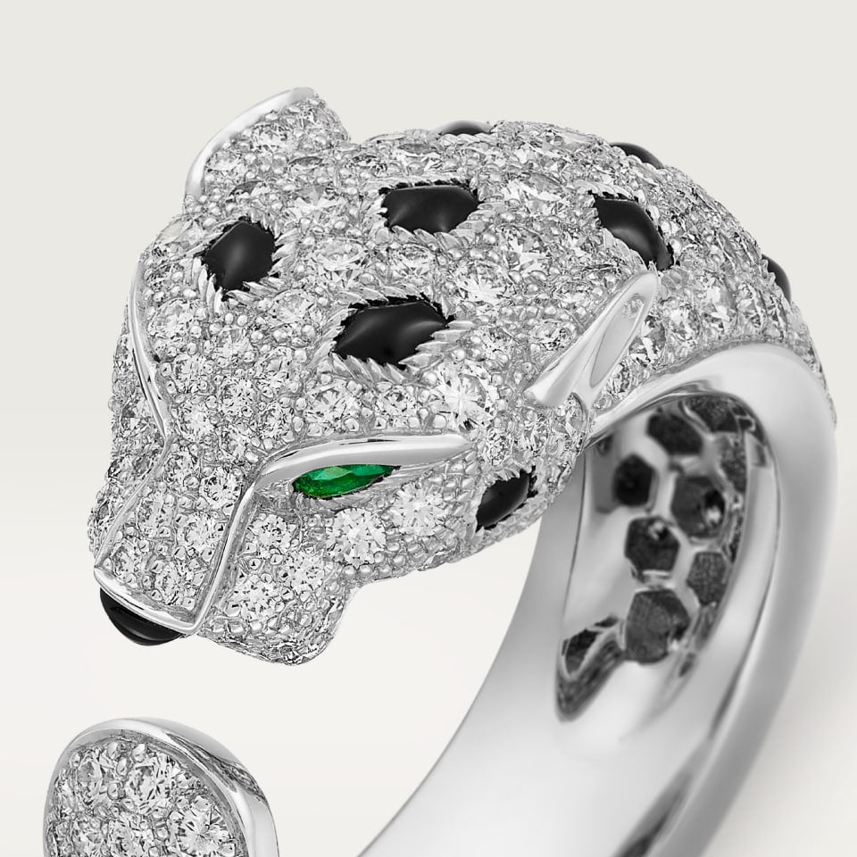 Cartier Panthère de Cartier Ring Medium Model Semi-Paved