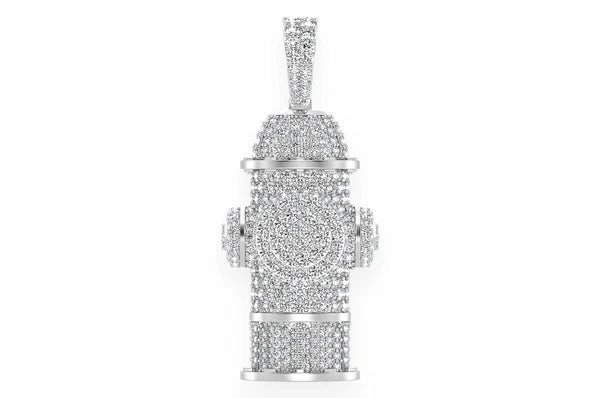 2.00ct Diamond Fire Hydrant Water Pendant 14K Solid Gold