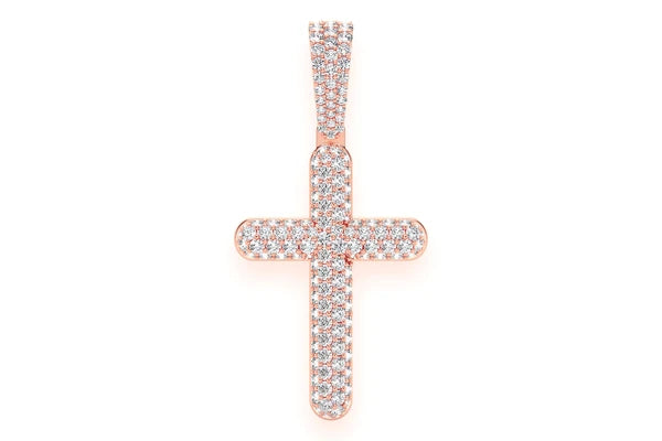 Erkals Jewellers Bubbly Cross Pendant 18K Gold Diamond 1.10ctw