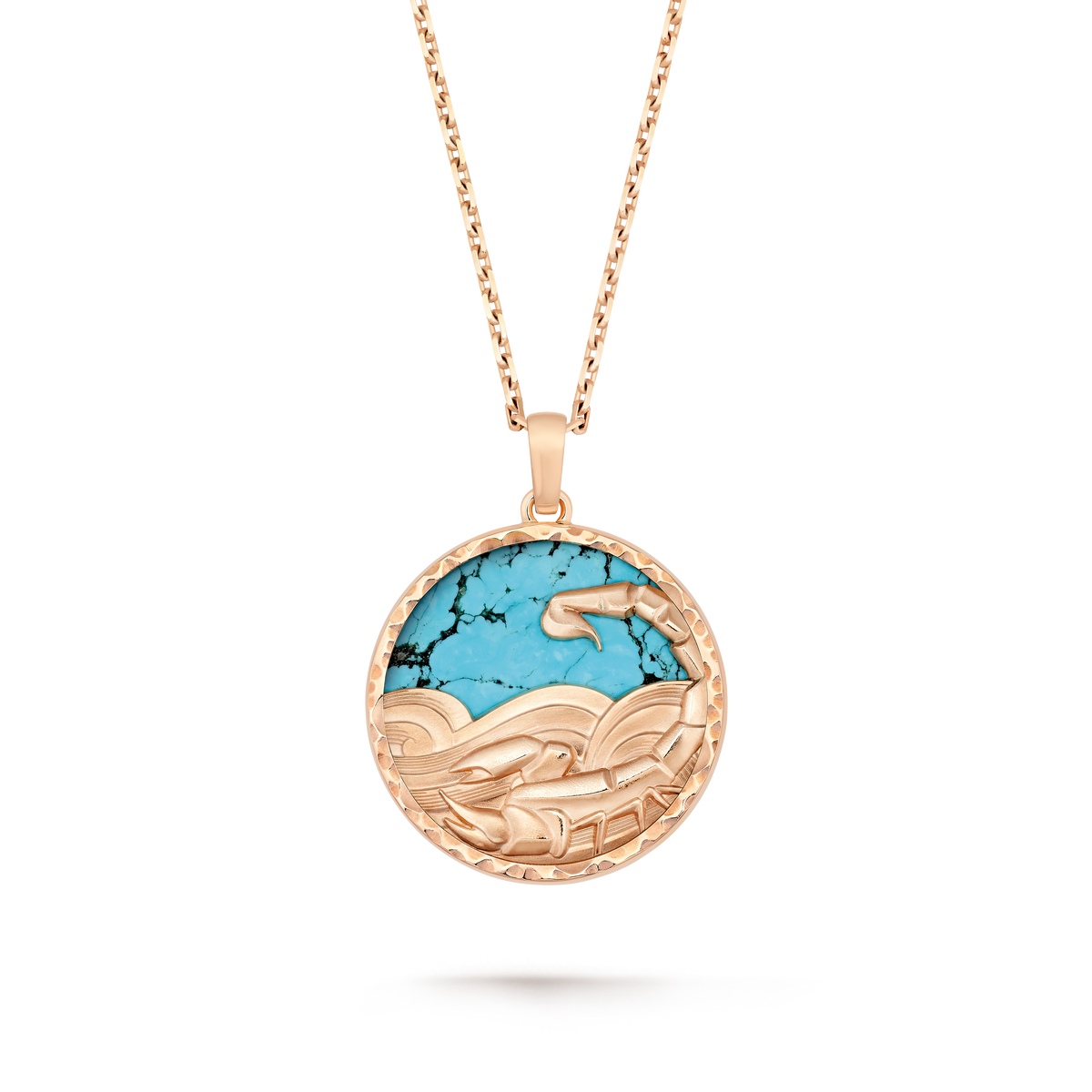 Van Cleef & Arpels Zodiaque Scorpii (Scorpio) Turquoise Long Necklace 18K Rose Gold