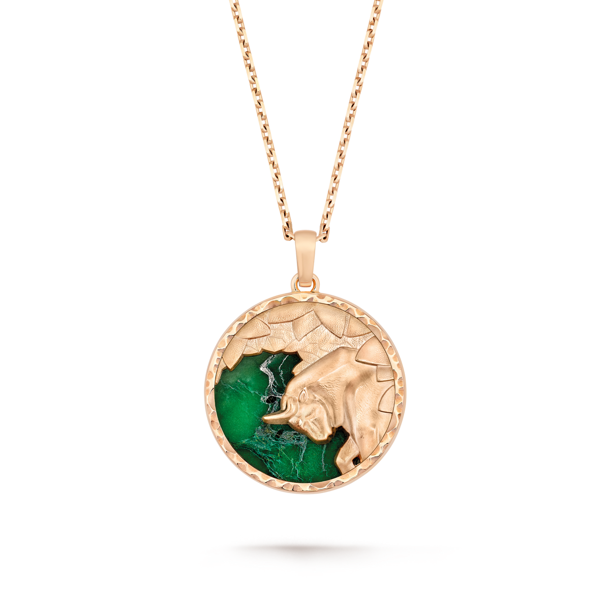 Van Cleef & Arpels Zodiaque Aventurine Tauri (Taurus) Long Necklace 18K Rose Gold