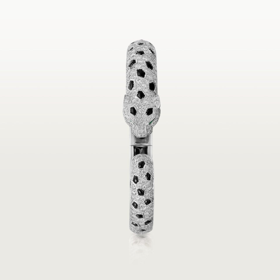 Cartier Panthère de Cartier Bracelet Medium Model Paved White Gold
