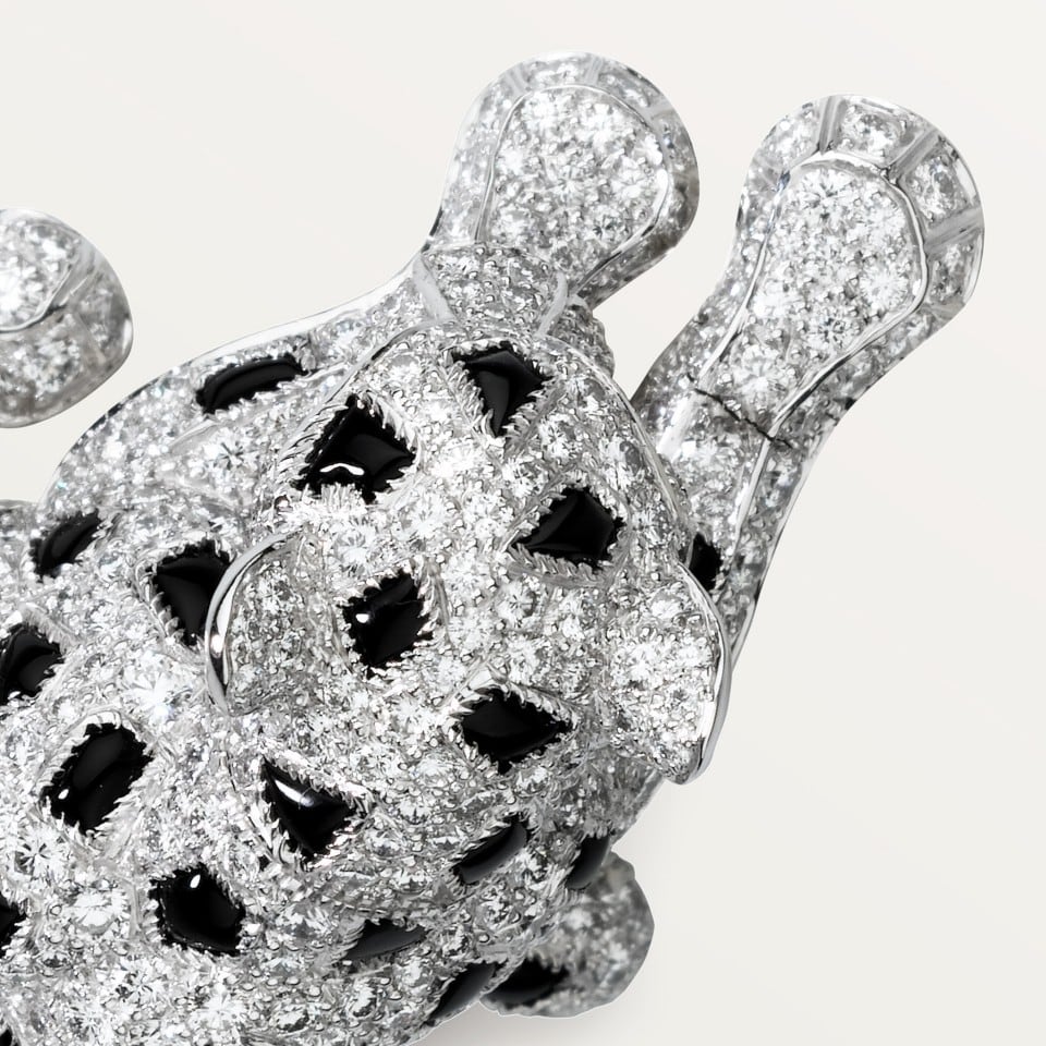 Cartier Panthère de Cartier Ring Platinum Emeralds Onyx Diamonds