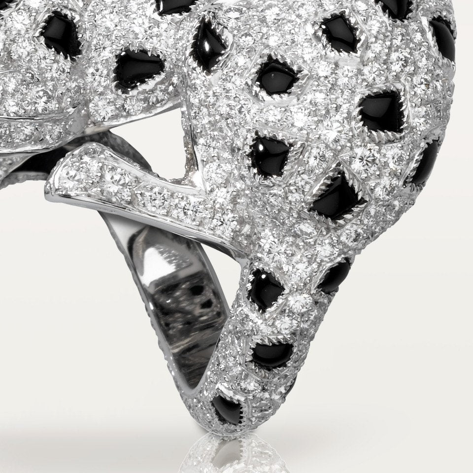 Cartier Panthère de Cartier Ring Platinum Emeralds Onyx Diamonds
