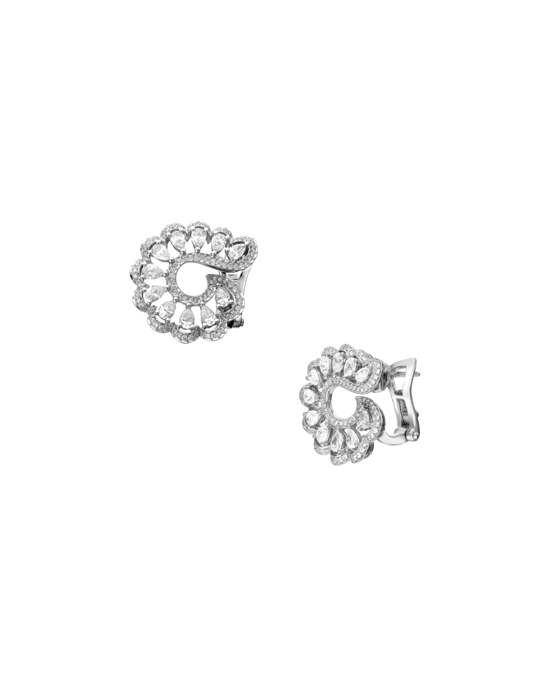 Precious Lace Vague Diamond Earrings 18ct White Gold